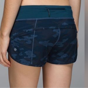 Lululemon speed up shorts 4 inch camo shorts